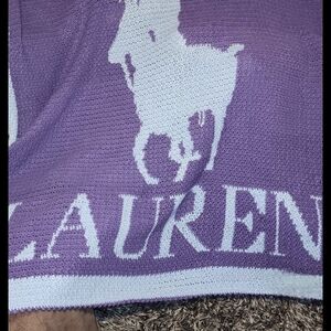 Ralph Lauren Lavender Knit Throw